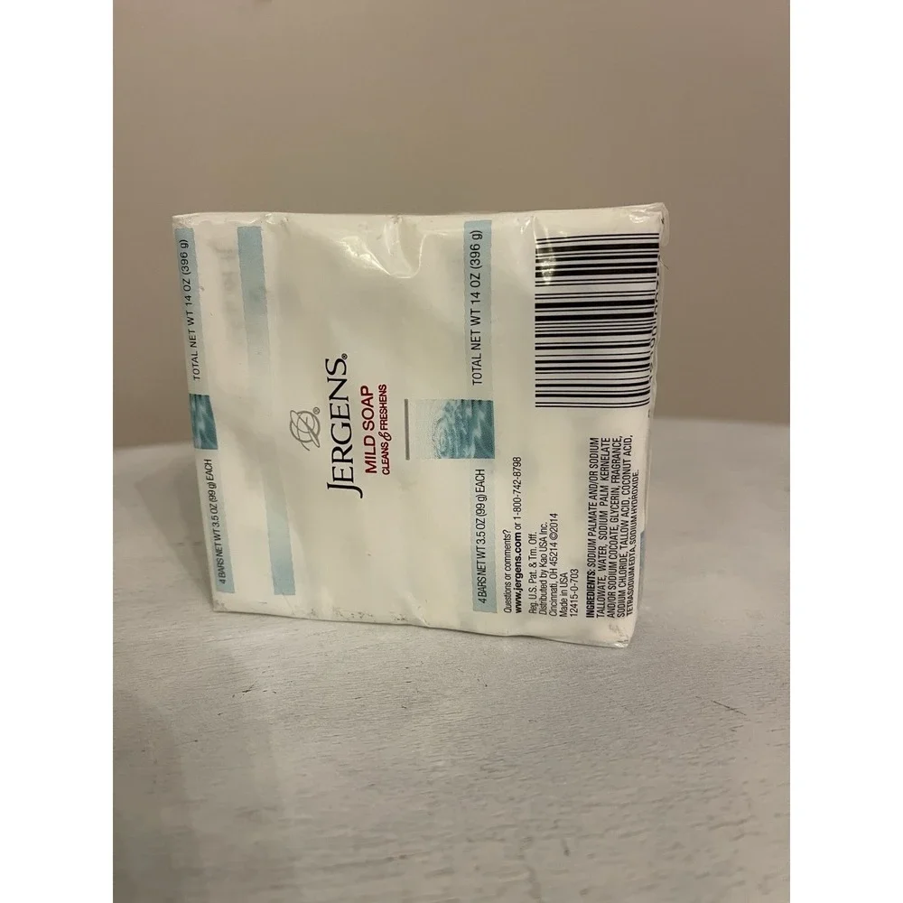 Jergens Mild Soap 1‎ Pack of 4 Bars New Original Sealed